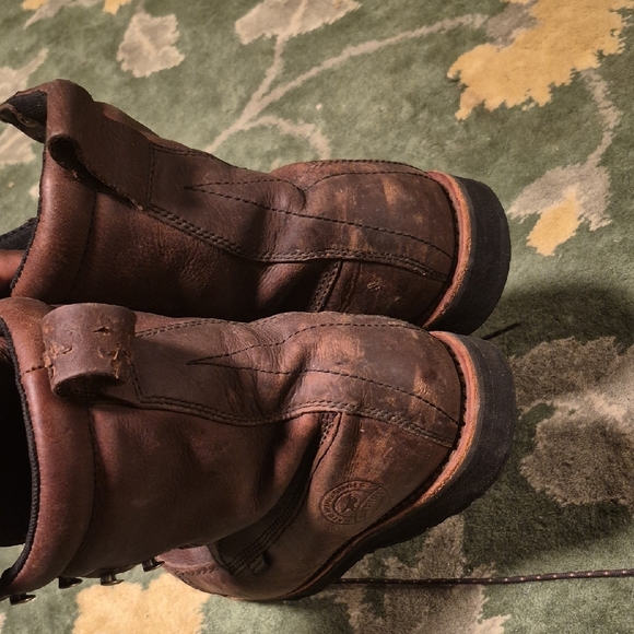 Red Wing Shoes Brown Leather Lace-Up Work Boots - Picture 2 of 13